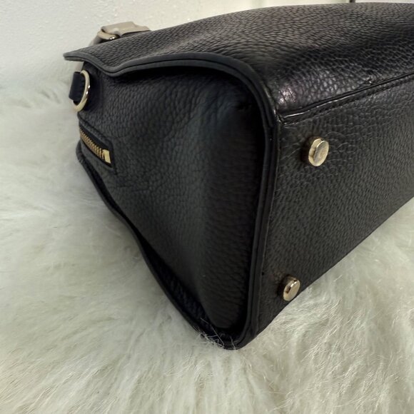 Kate Spade Sawyer Henderson Street Black Satchel Pumise Leather CrossbodyBag Bow - Picture 12 of 16